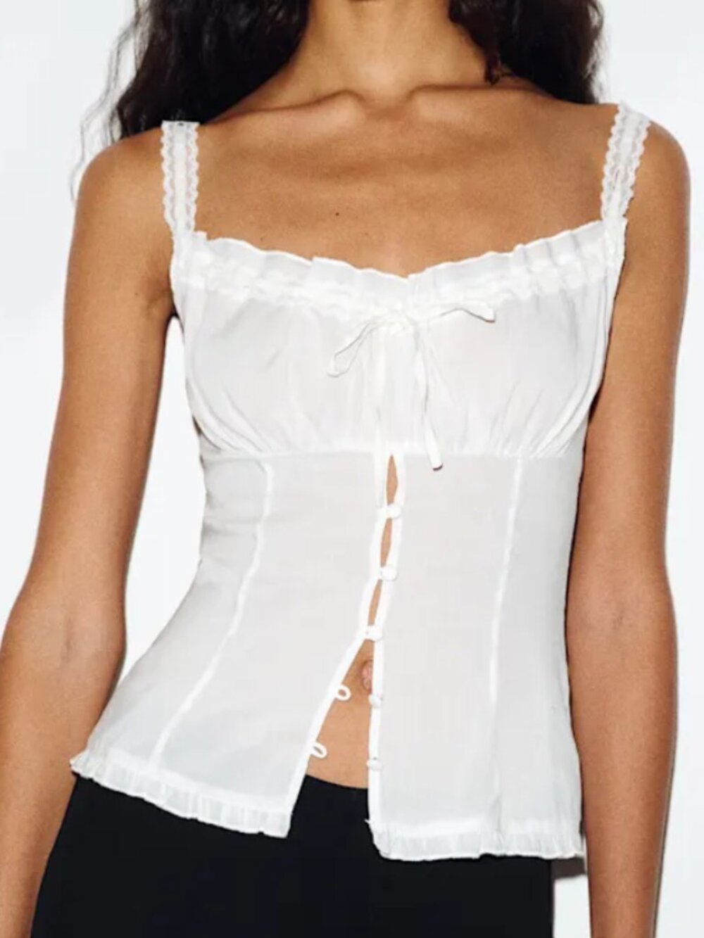 NWOT Reformation Eveline Top size 4 in White